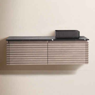 Jasmine 60" Wall-Mounted Single Bathroom Vanity Set