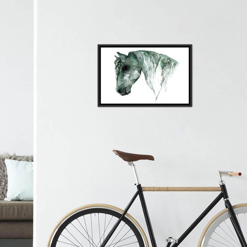 Art du cheval, Toile avec cadre noir, H 26 po x l 18 po x 1,5 po