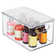 mDesign Plastic Storage Bin Box Container, Lid and Handles