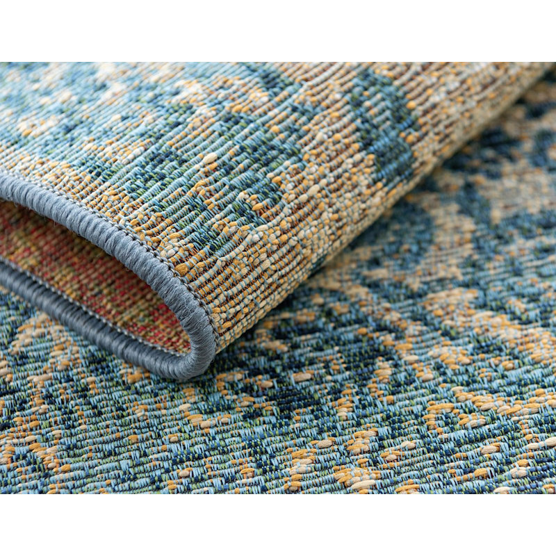 Outdoor Veranda Area Rug Awash Color, Rectangle 8' x 11'4"