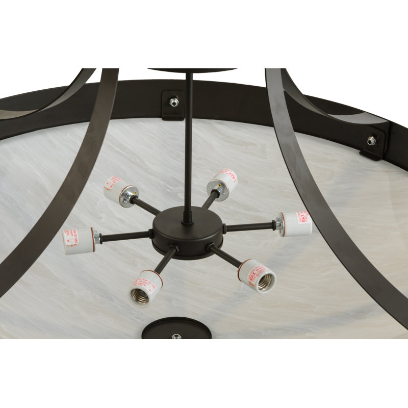 Urban Spoked Semi Flush Mount