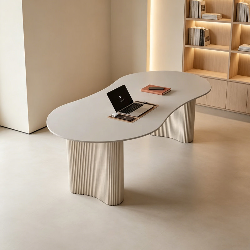 Bureau multifonctionnel en métal Modern Rock, H 29,52 po x l 62,99 po x P 31,49 po
