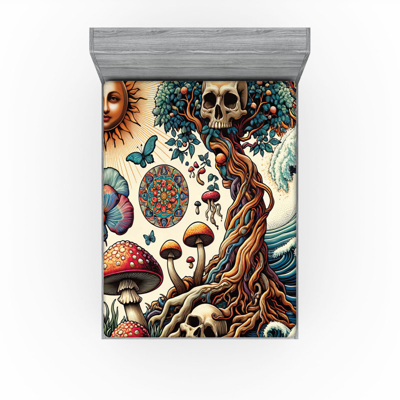 Microfiber Floral Fitted Sheet, Queen Fitted Sheet