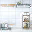 Organisateur de coin de comptoir de salle de bain, comptoir de rangement de salle de bain à 3 niveaux pour les soins de la peau, tablette de lavabo pour décor de cuisine, meuble-lavabo, commode, maquillage, cadeau (brun rustique)