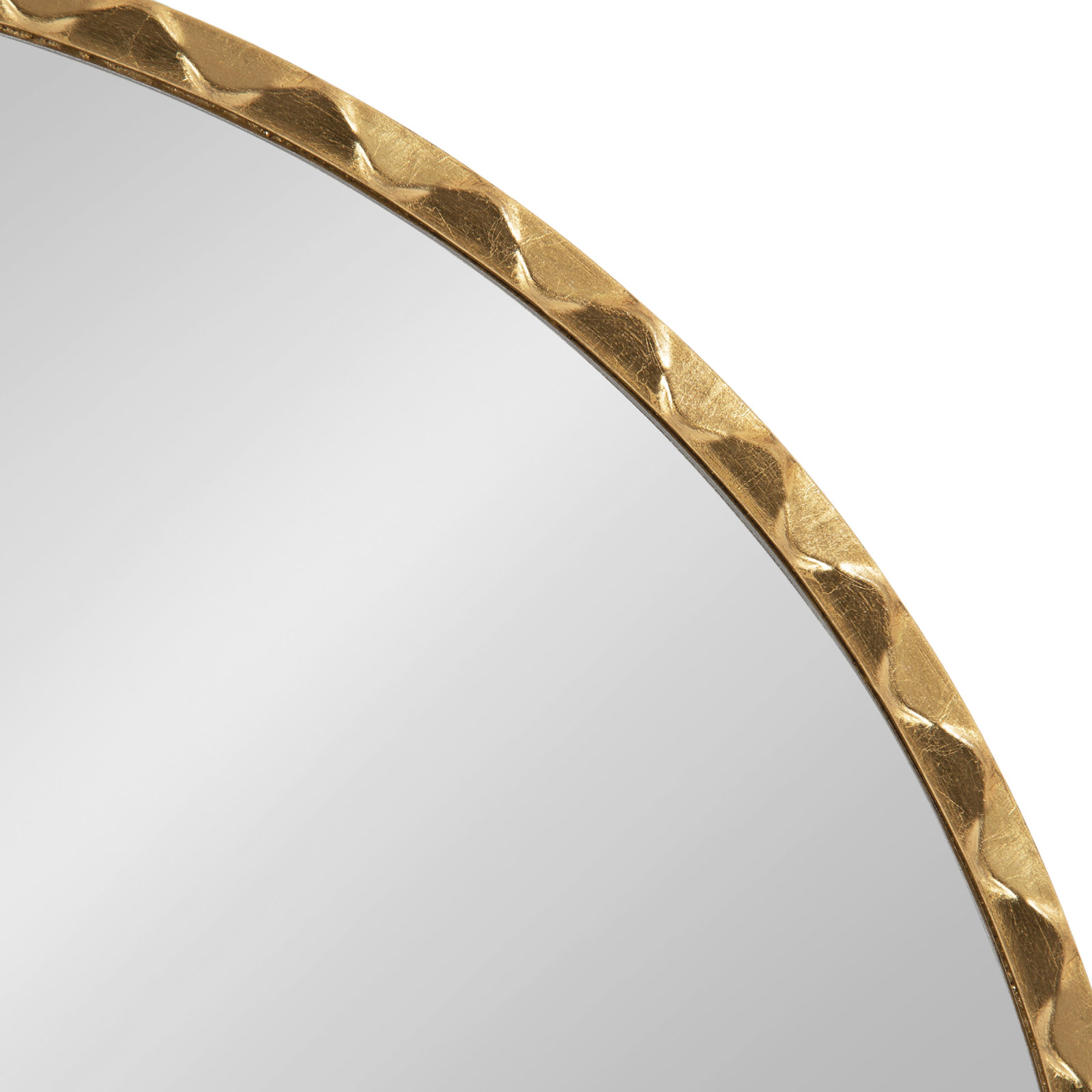 Rippled Round Bathroom Mirror