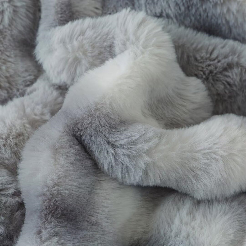 Bansri Throw Blanket, W203 x L153cm, Grey/White