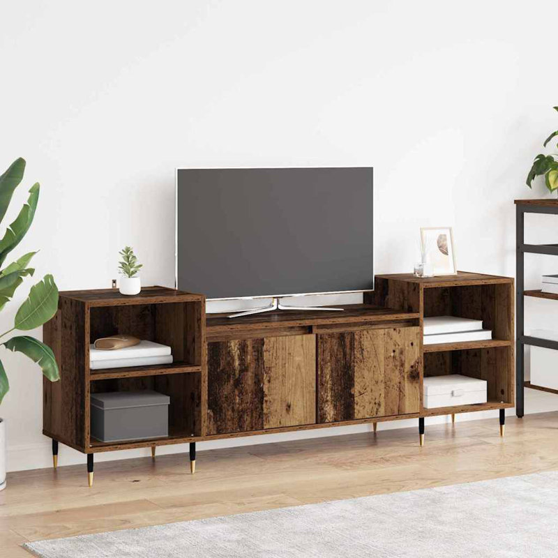 Unfinished TV Stand for TVs up to 70", Old Wood