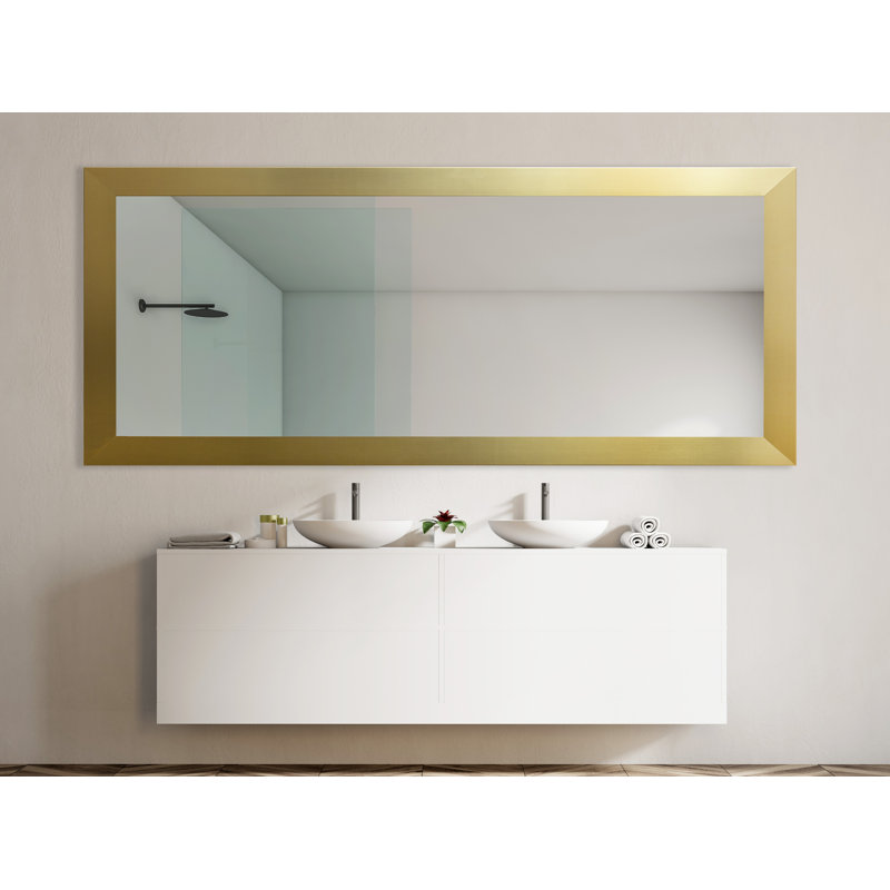 Miroir de salle de bain Glam, 35,5 po x 45 po, Tourbillon doré