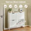 Armoire à chaussures étroite avec tiroirs rabattables, rangement pour chaussures de vestibule pour vestibule, petit espace, étagère à chaussures avec 4 tiroirs, blanc, l 39,4 po x P 7,5 po x H 35,4 po-1186135557-1196969176