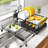 Extendable Dish Rack, Large Sink Drying Dish Drainer For Kitchen Counter-114597372