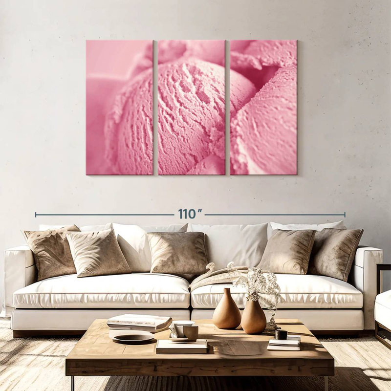 Yarlin Strawberry Ice Cream, 48" H x 74" W