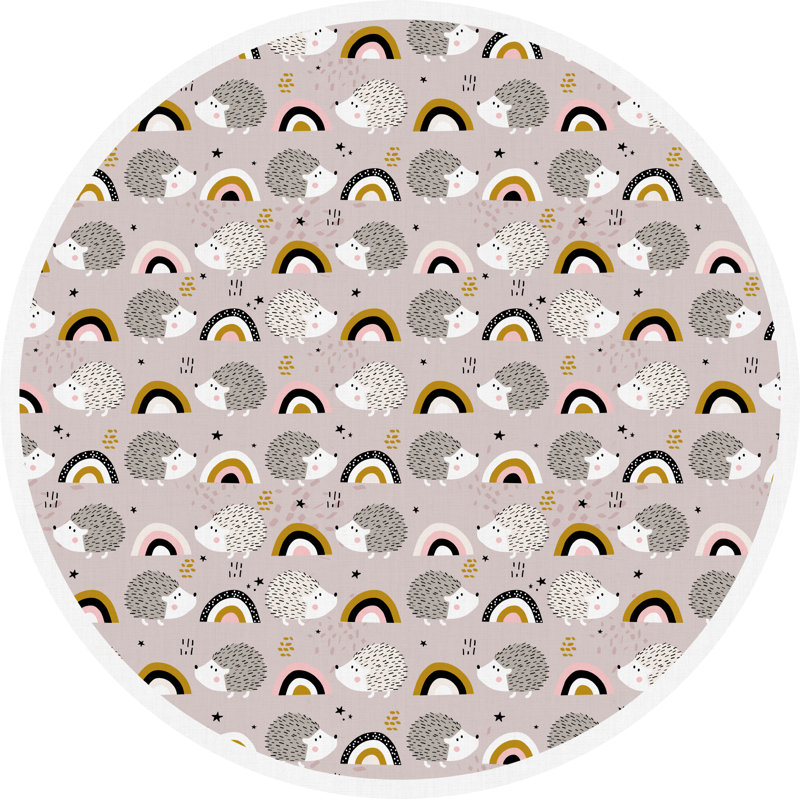 Alexanna Vinyl Machine Printed Area Rug, Round 200cm