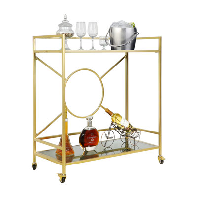 Talar Metal Bar Cart Simply Assembled with ONLY 4 Screws by Everly Quinn