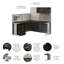 Bureau en poste de travail en L-29122987