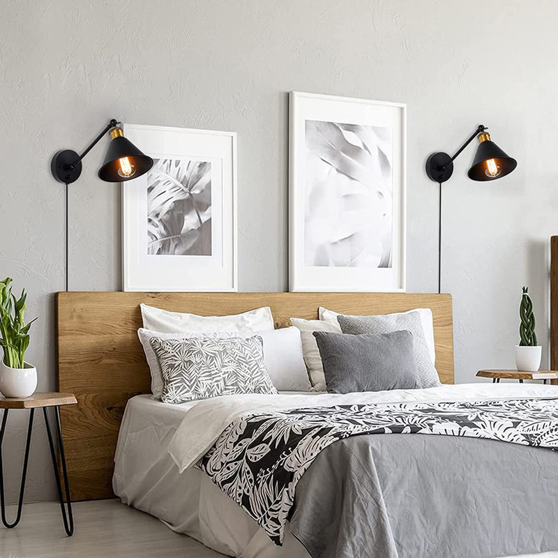 Gaume Steel Plug-in Swing Arm Sconce