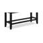 Banc de salle à manger à hauteur de comptoir - style rétro, noir anthracite, bois massif, revêtement gris, dossier de siège à coussin rectangulaire 48 po x 16 po 25 po,