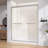 56" - 60'' W X 75'' H Double Sliding Shower Door Semi-frameless Bypass Door Alcove Aluminum Door with Clear Tempered Glass-119868714