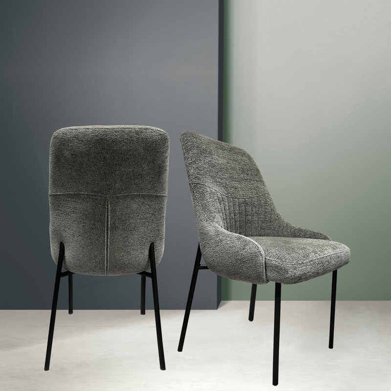 Ensemble de 2 chaises de cuisine, chaises d'appoint rembourrées
