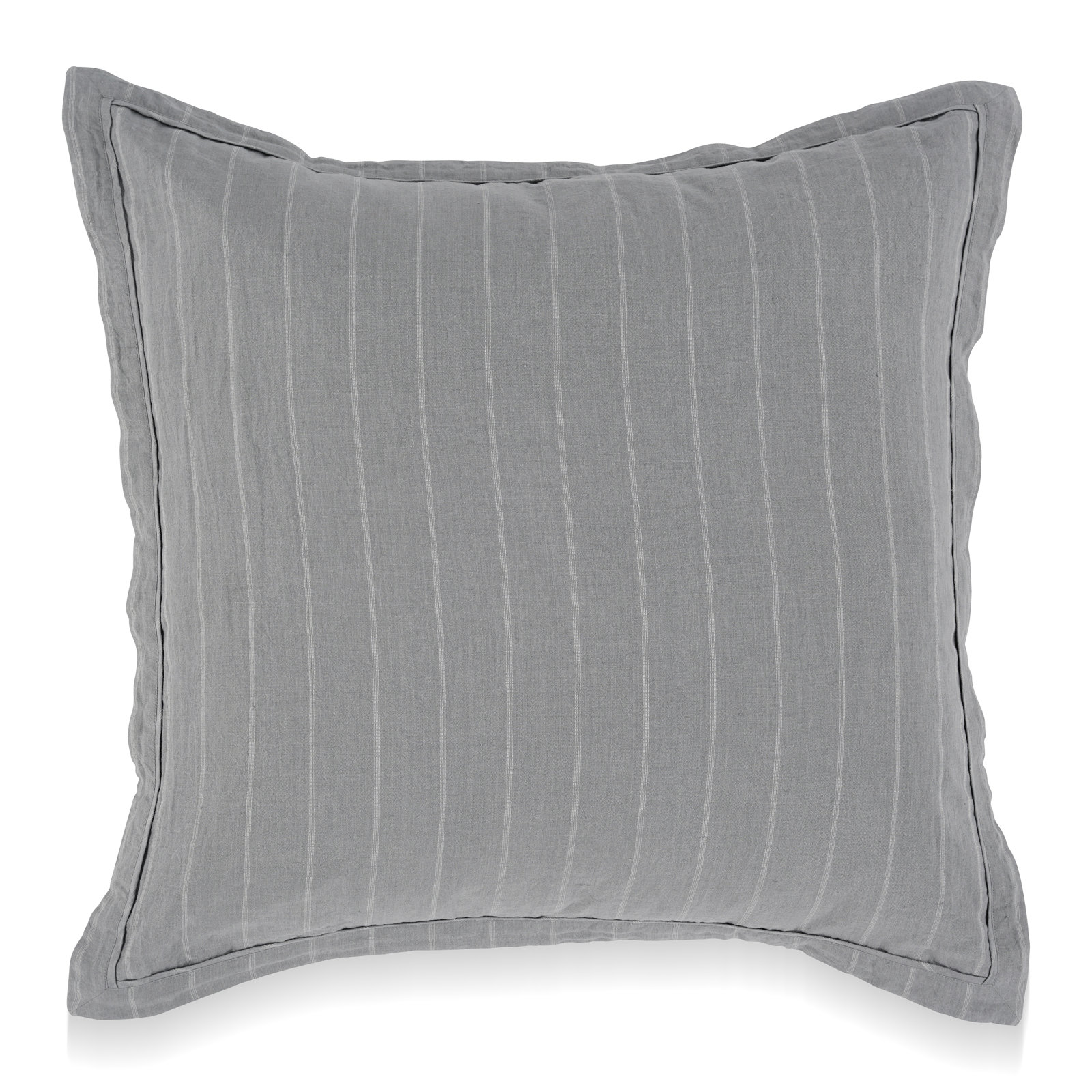 Keegan Belgian Flax Linen Sham Set, Euro, Sea Fog Blue