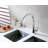 Quest Collection High-Arc Single Handle Kitchen Faucet with 2-Function Pull-Down Spout Sprayer - Chrome Polished-36865994