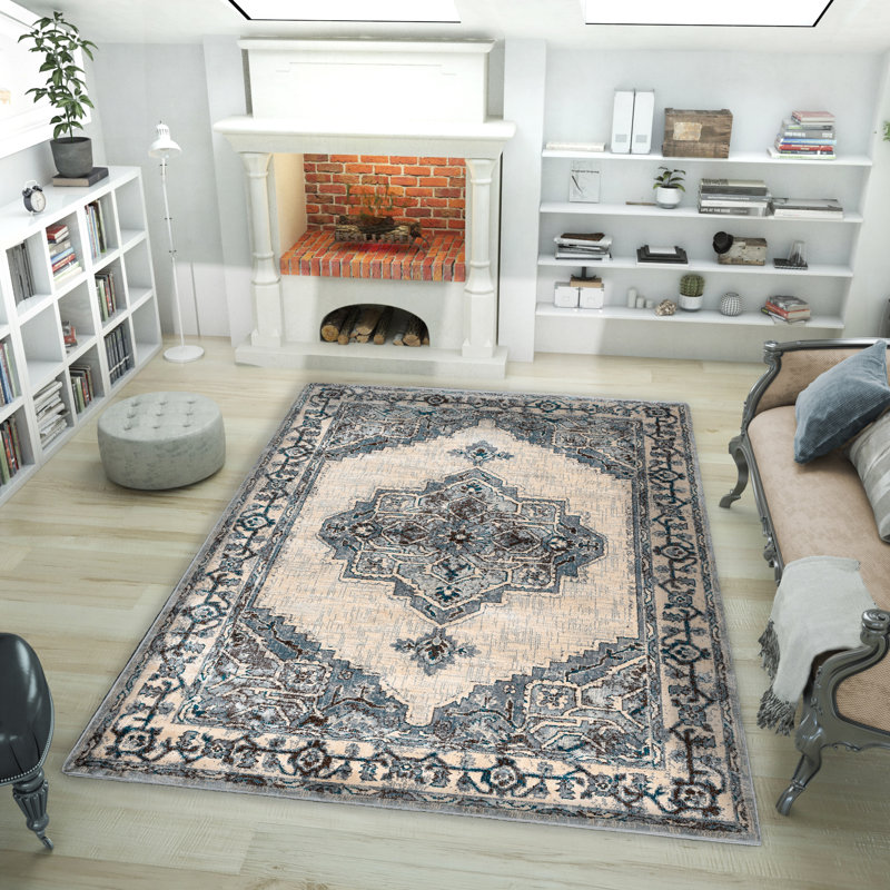 Meribah Oriental Indoor Rug, Rectangle 7'8" x 11'
