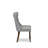 7 Pieces Dining Set Contains a Rectangle Kitchen Table and 6 Light Gray Polyester fabric Modern Chairs, Antique Walnut-299601143-299601138