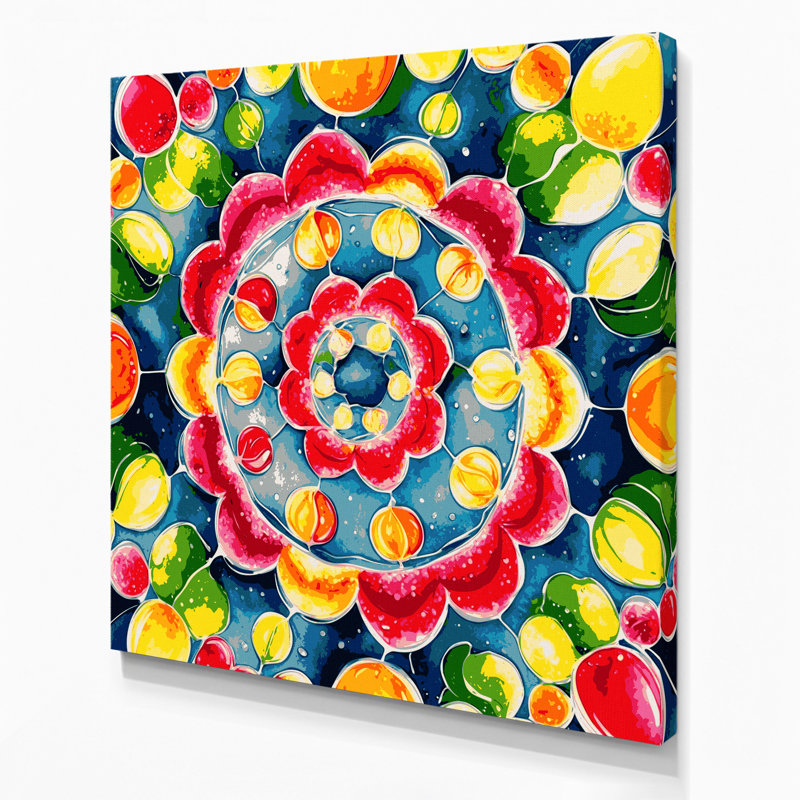 Art mural sur toile, "Desserts fruit jellies", H 32 po x l 32 po