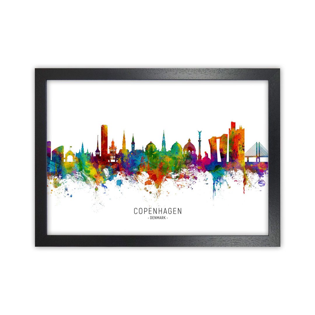 Copenhagen Denmark Skyline by Michael Tompsett - Graphic Art Print