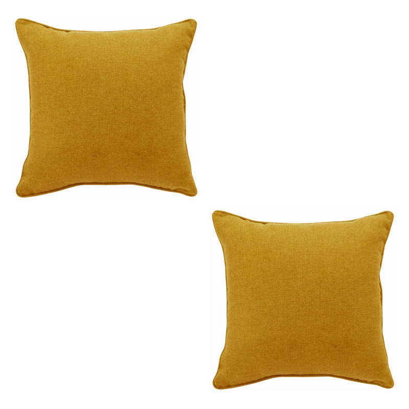 Rafela Square Cushion, Ochre