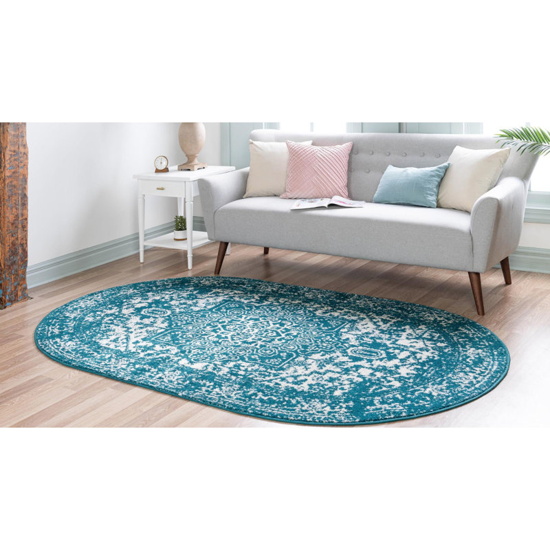 Madline Oriental Indoor Rug, Oval 7'10" x 10'