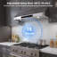 Hotte de cuisine 30 pouces 600 CFM à conduit en acier inoxydable avec garantie de 10 ans, ventilation à 3 voies et contrôle des mouvements-121118217-123299599