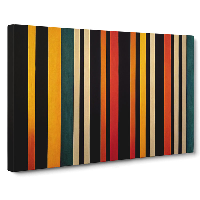 Striped Abstract Art Vol.2 - Wrapped Canvas