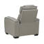 Fauteuil inclinable électrique Akon, massage chauffant, port USB, éclairage DEL, cuir véritable gris-135407066