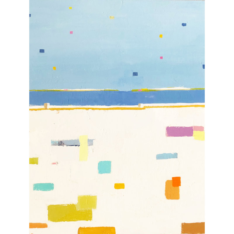Running _ D Print by Rica Belna, Black Framed Canvas, No Mat, 19" H x 25" W