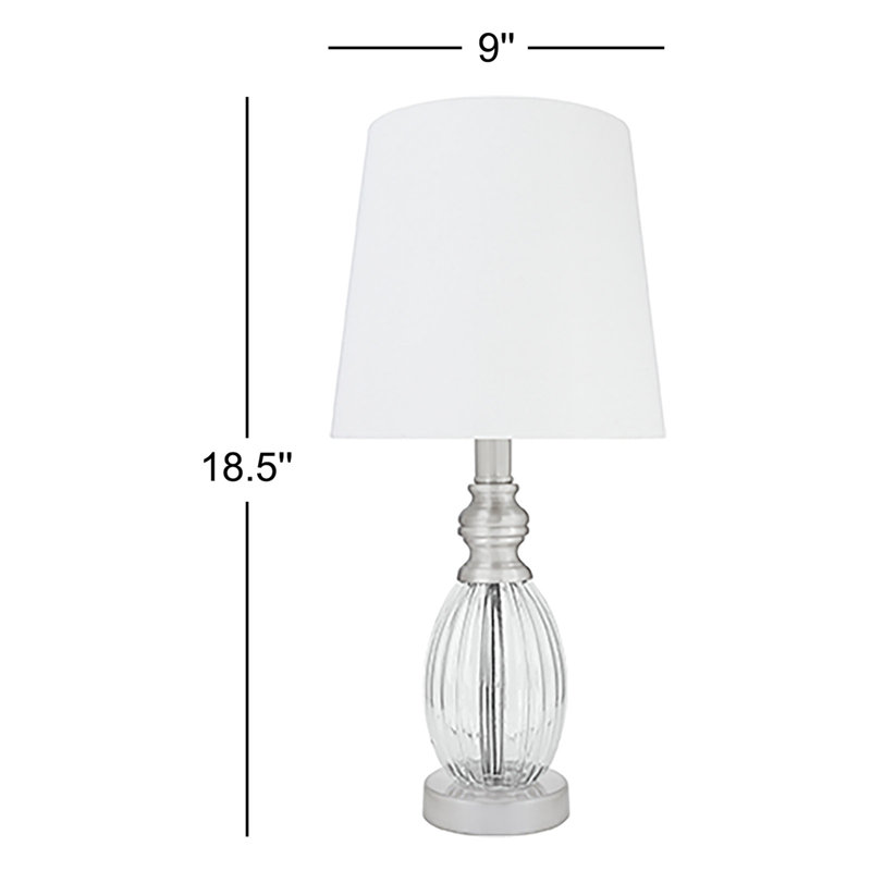Ensemble de lampe de table 18,5 "transparent