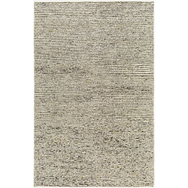 Rectangle Crowson No Pattern and Not Solid Color Handmade Flatweave Wool  Area Rug in Gray