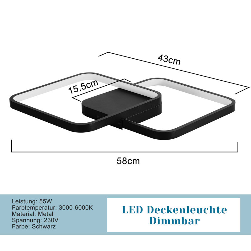 Chalyn LED Flush Mount, Black