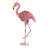 FLAMINGO LEANING SOLAR METAL STATUE