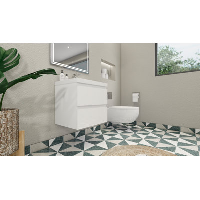 Aylanna Single Bathroom Vanity with Acrylic Top