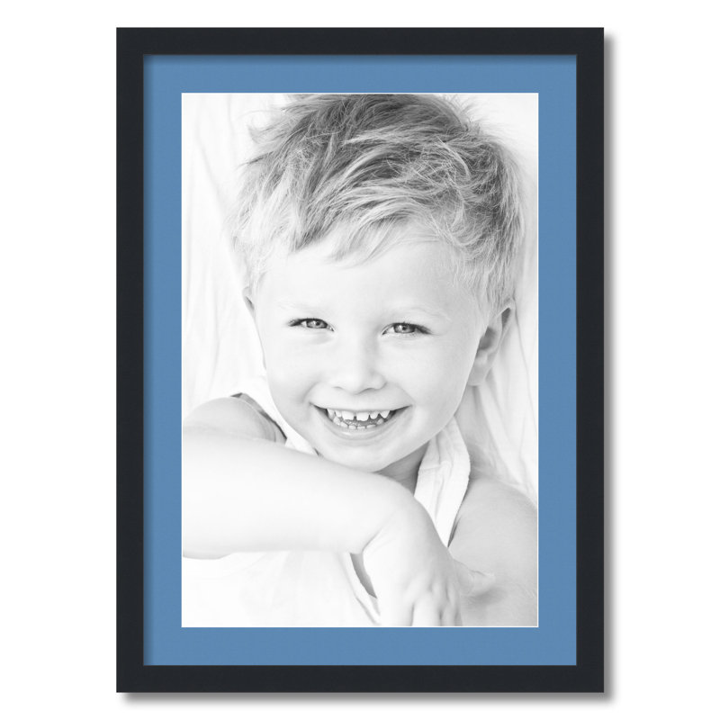 Matte Picture Frame with Mat, Liberty Blue