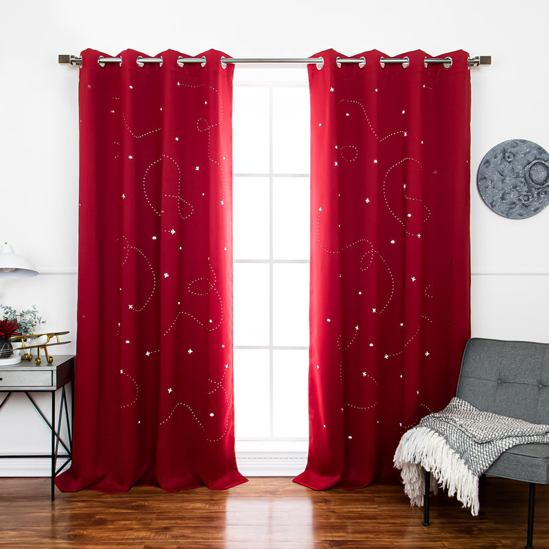 Paire de rideaux obscurcissant Crol, Rouge cardinal