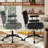 Ergonomic Swivel Home Office Chair, Faux Leather Arm Task Chair with Low Back,Rocking Function.-1237872729