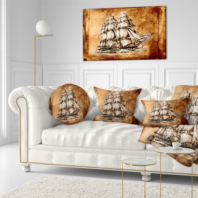 Coussin lombaire en mer d’ancien bateau