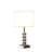 17.75" Olivia Prism Orb Crystal Modern Silver Table Lamp