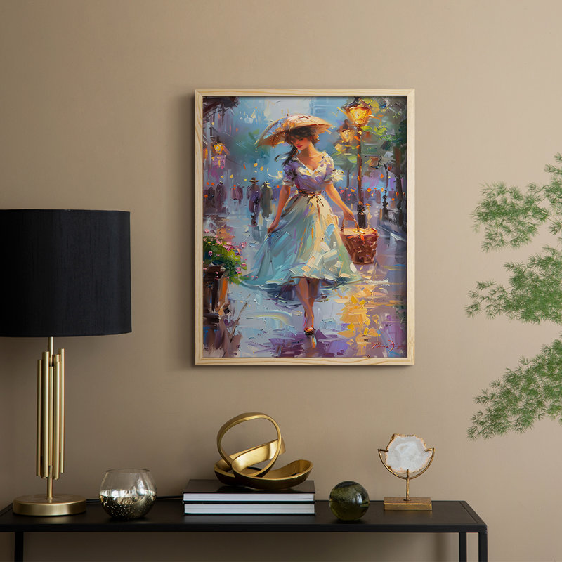 «WOMEN Series DCCCxxxxx», reproduction encadrée - bois massif, Naturel, H 15 po x l 12 po