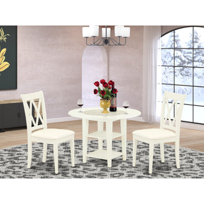 Kuester 2 - Person Solid Wood Top Four Leg Dining Set