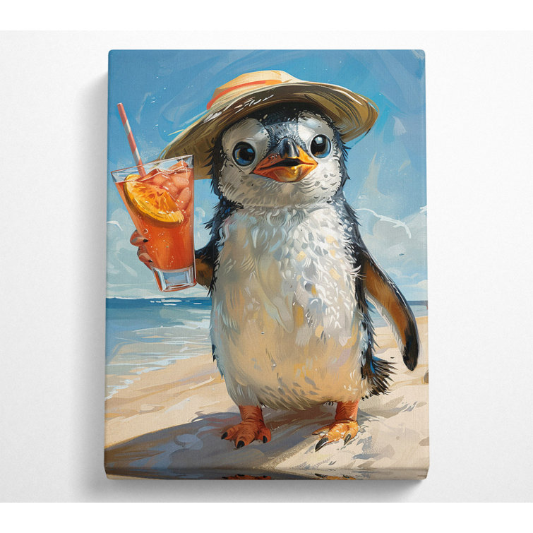 Penguin Holiday - No Frame Print on Canvas