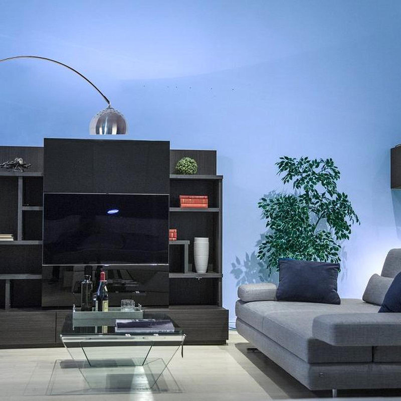 LAMPE DE SOL EN ACIER MODERNE 81 po H