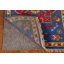 Tapis de couloir indien bleu à motif géométrique traditionnel 2x8