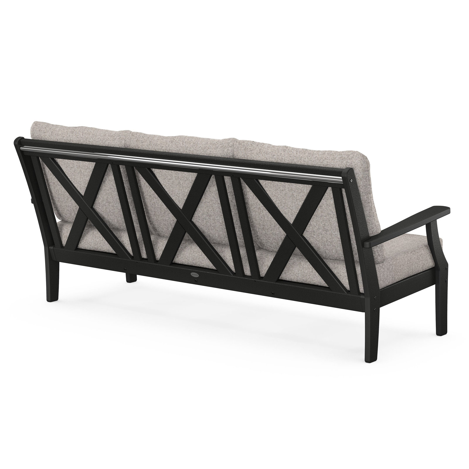 Braxton Deep Seating Sofa, White, Marine Indigo